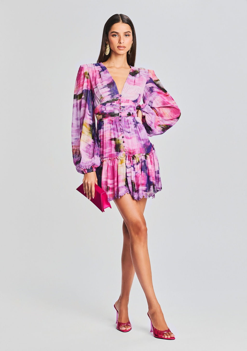 Anay Short Dress by Hemant & Nandita in Multi, product image 1