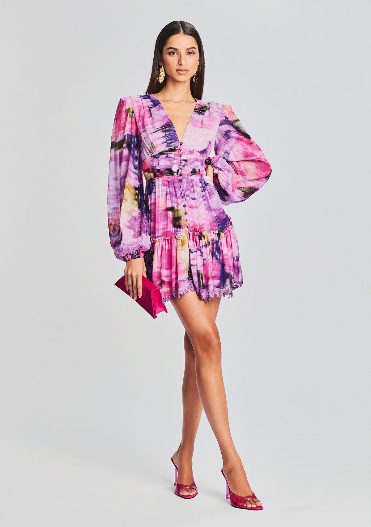 Anay Short Dress by Hemant & Nandita in Multi, product image 1