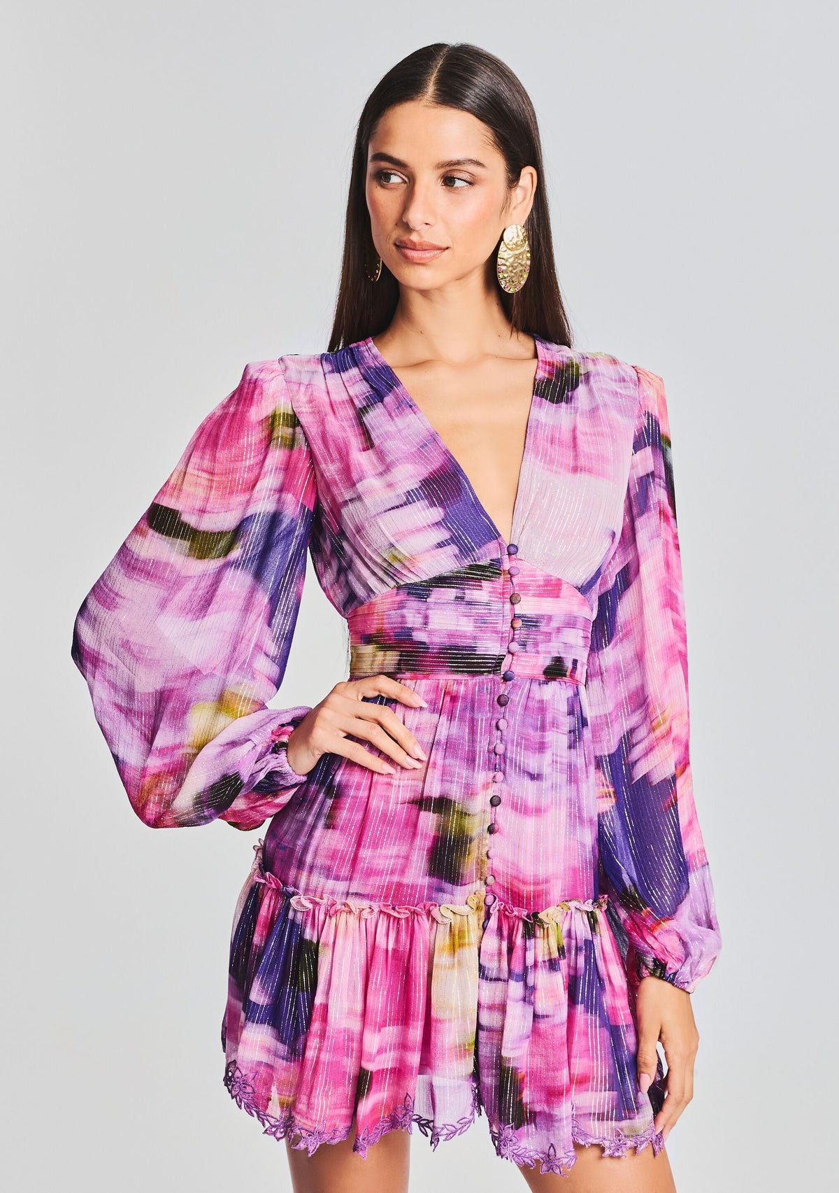 Anay Short Dress by Hemant & Nandita in Multi, product image 2