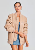 Halle Leather Jacket by retrofête in Tannin, product image 1