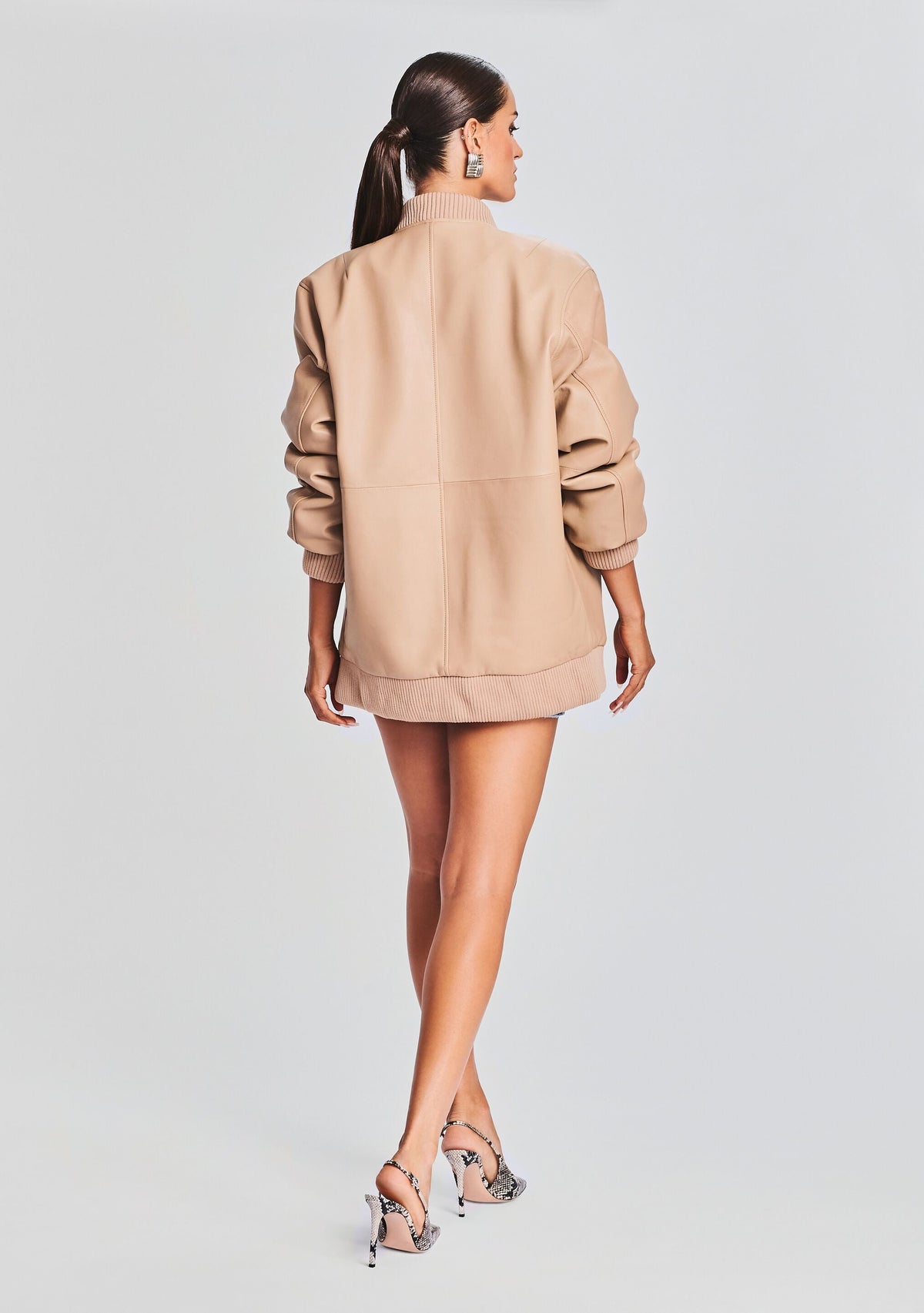 Halle Leather Jacket by retrofête in Tannin, product image 4