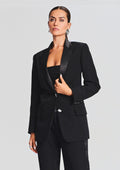 Natal Blazer by retrofête in Black w/ Satin, product image 1