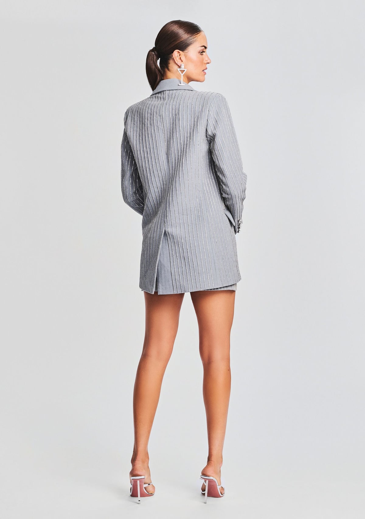 Enid Embellished Blazer by retrofête in Gray, product image 4