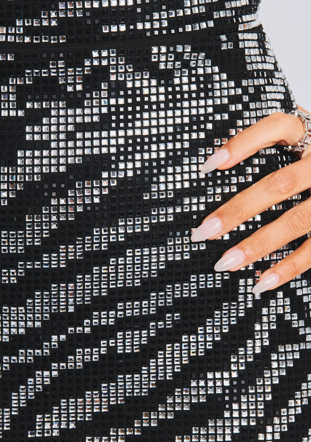 Heather Sequin Dress by retrofête in Black/Silver Zebra, product image 2