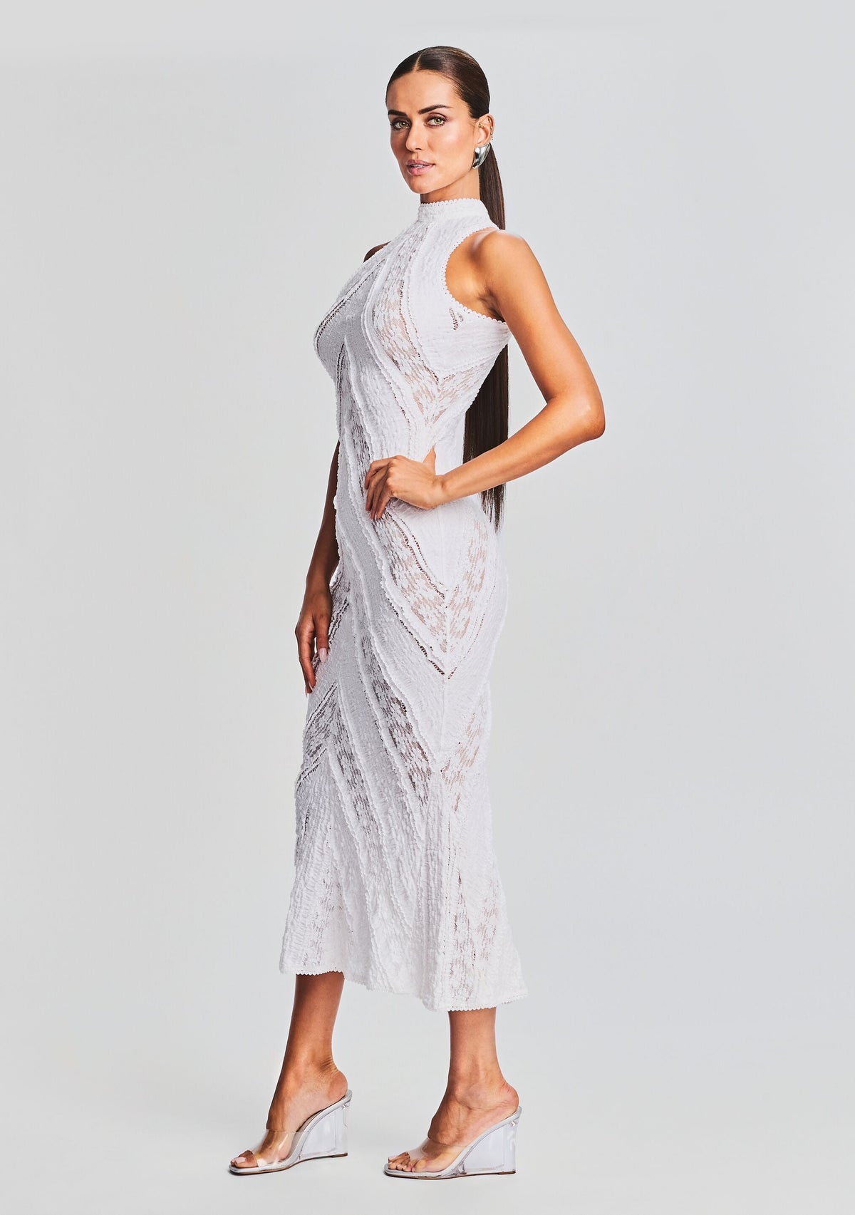 Kivah Long Dress by Charo Ruiz in White Sa Punta, product image 3