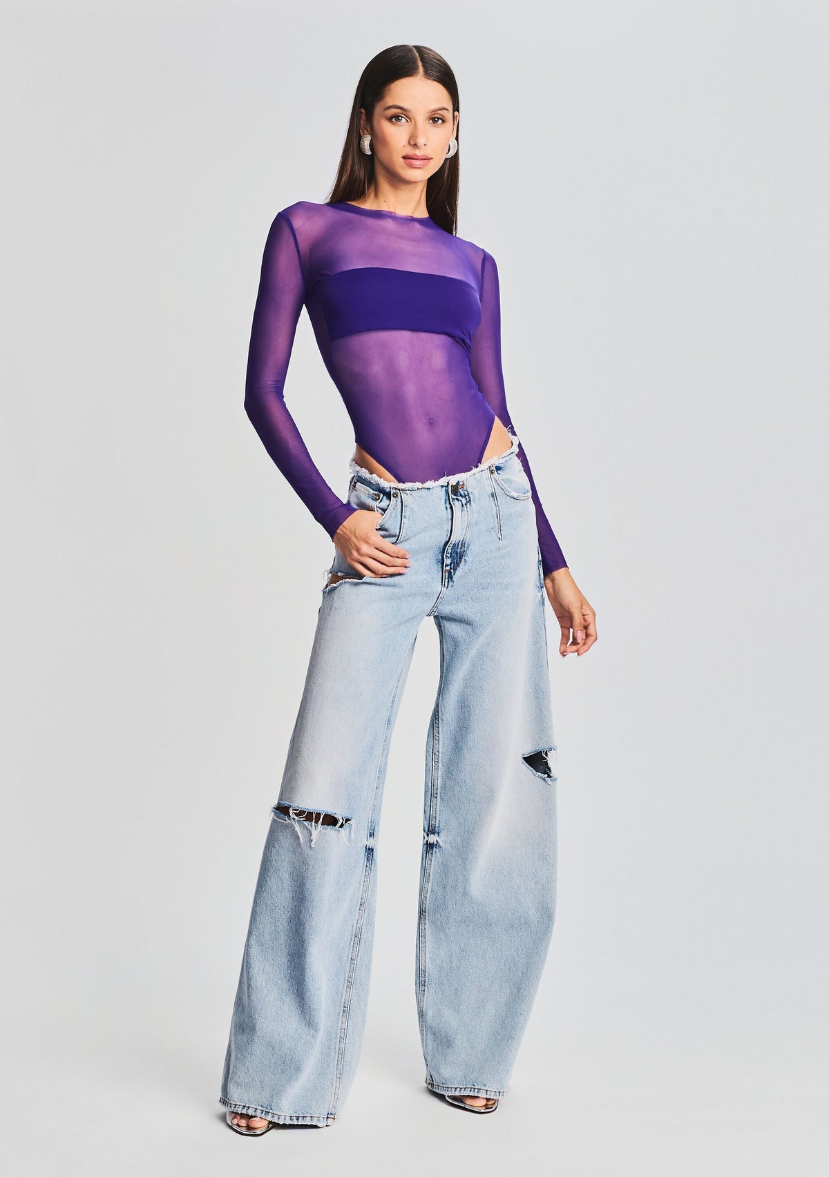 Rizzo Bodysuit by SEROYA in Violet Indigo, product image 2