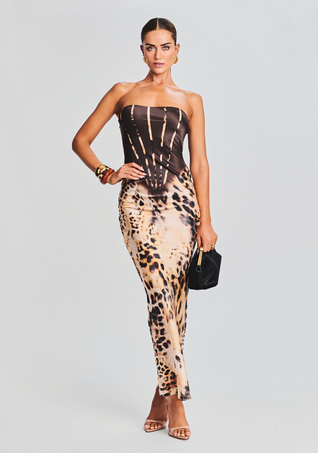 Shayna Silk Dress by retrofête in Vintage Cheetah, product image 1