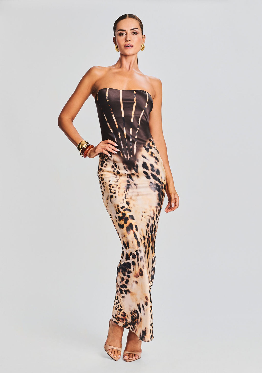 Shayna Silk Dress by retrofête in Vintage Cheetah, product image 5