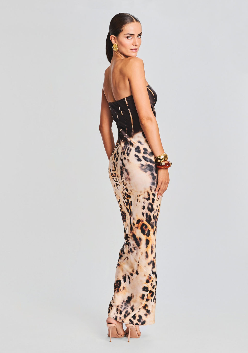 Shayna Silk Dress by retrofête in Vintage Cheetah, product image 4