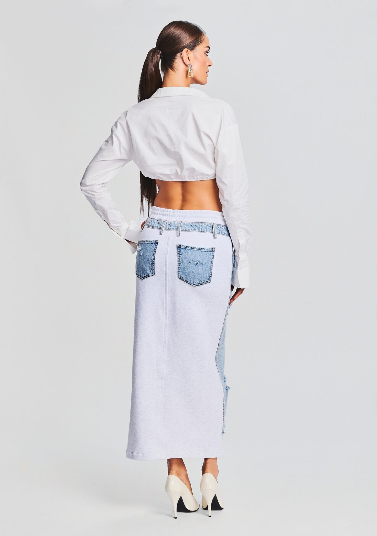 Calla Maxi Skirt by SEROYA in Tidal, product image 4