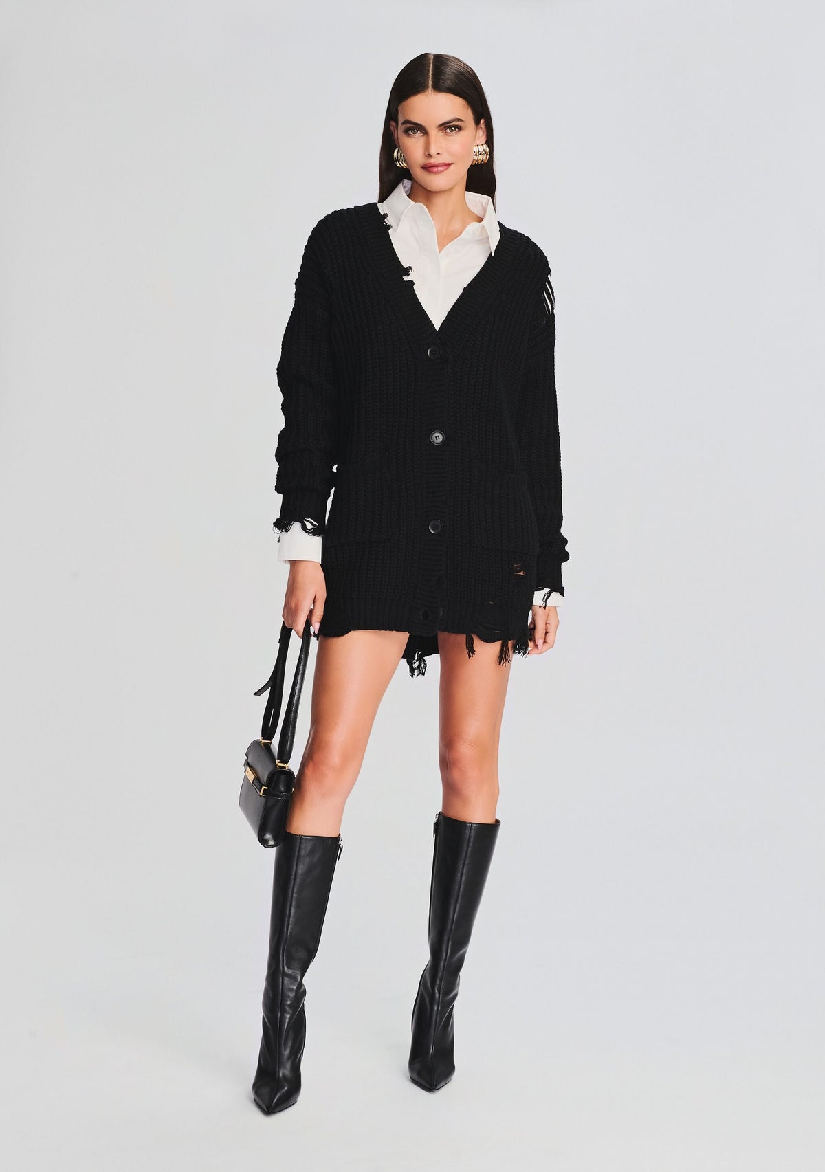 Florence Sweater Dress by SEROYA in Black, product image 5
