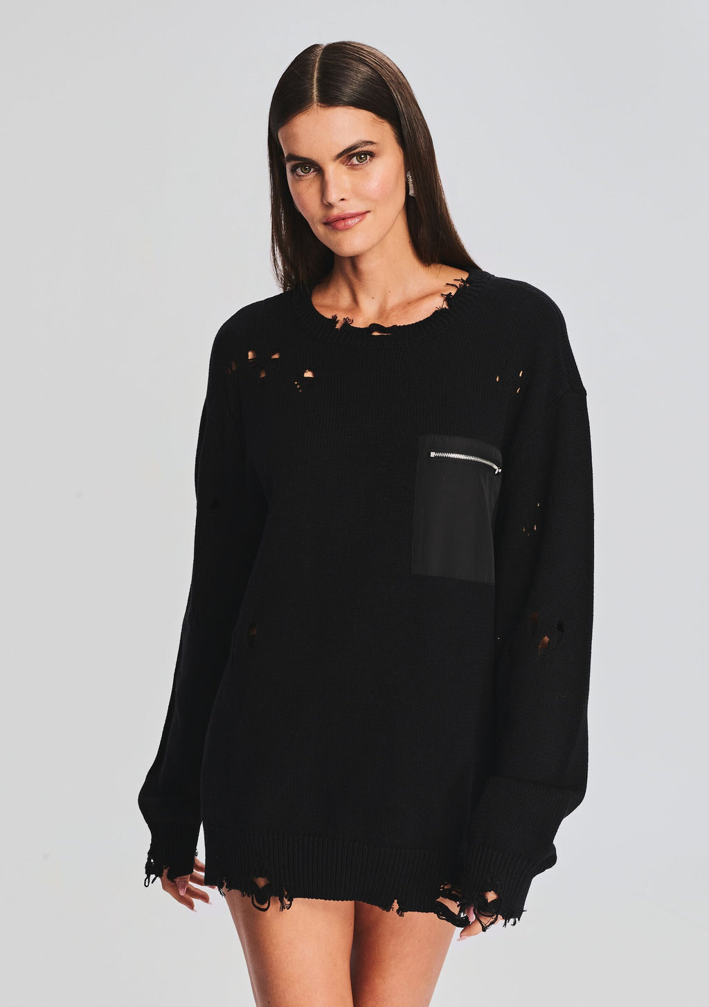 Hank Sweater Dress by SEROYA in Black, product image 2