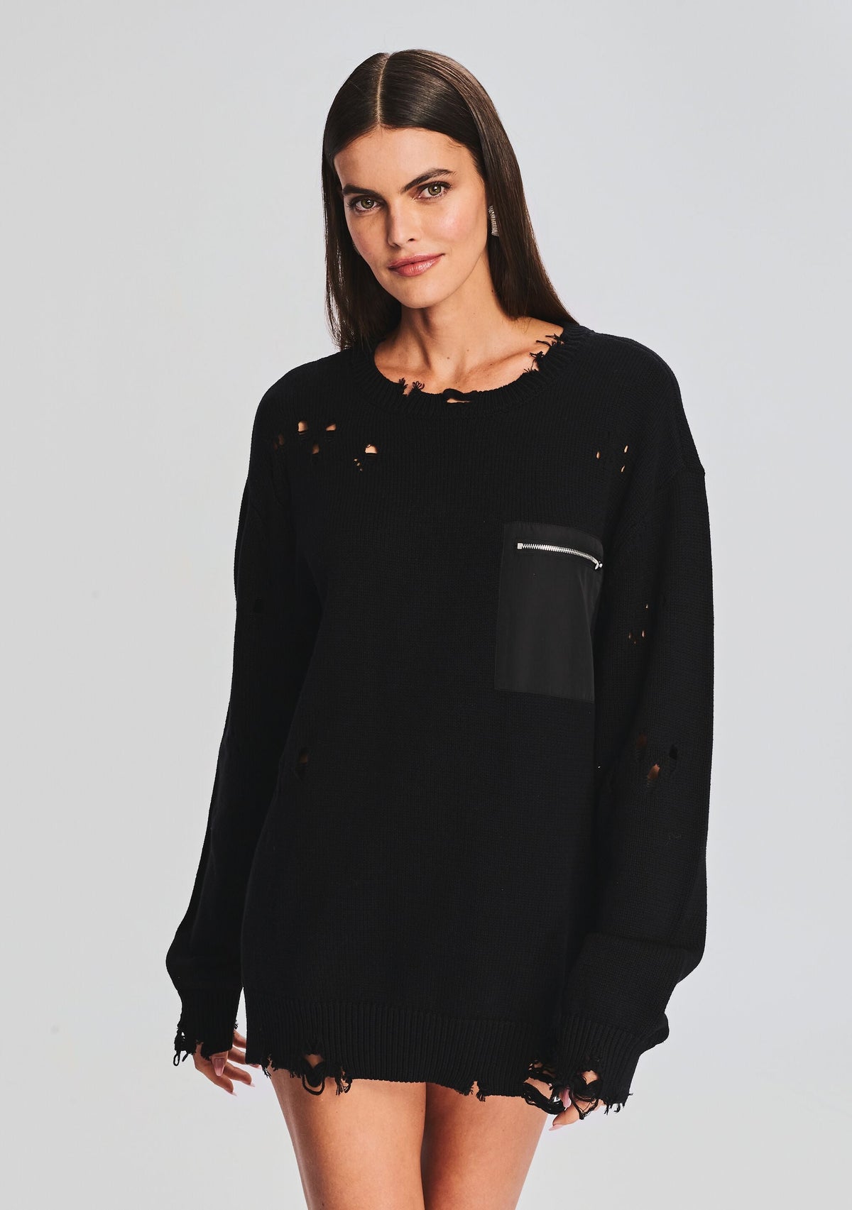 Hank Sweater Dress by SEROYA in Black, product image 2