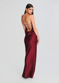 Keaton Silk Dress by retrofête in Cabernet, product image 1