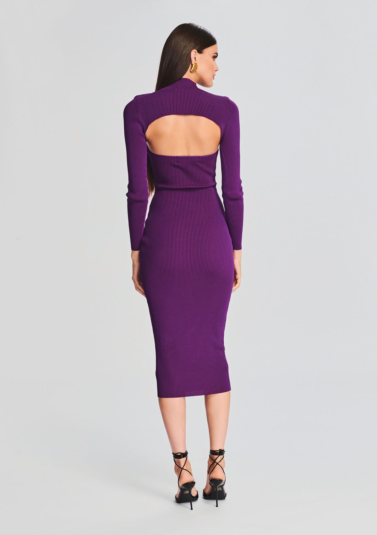 Rosalina Rib Knit Set by SEROYA in Royal Purple, product image 4