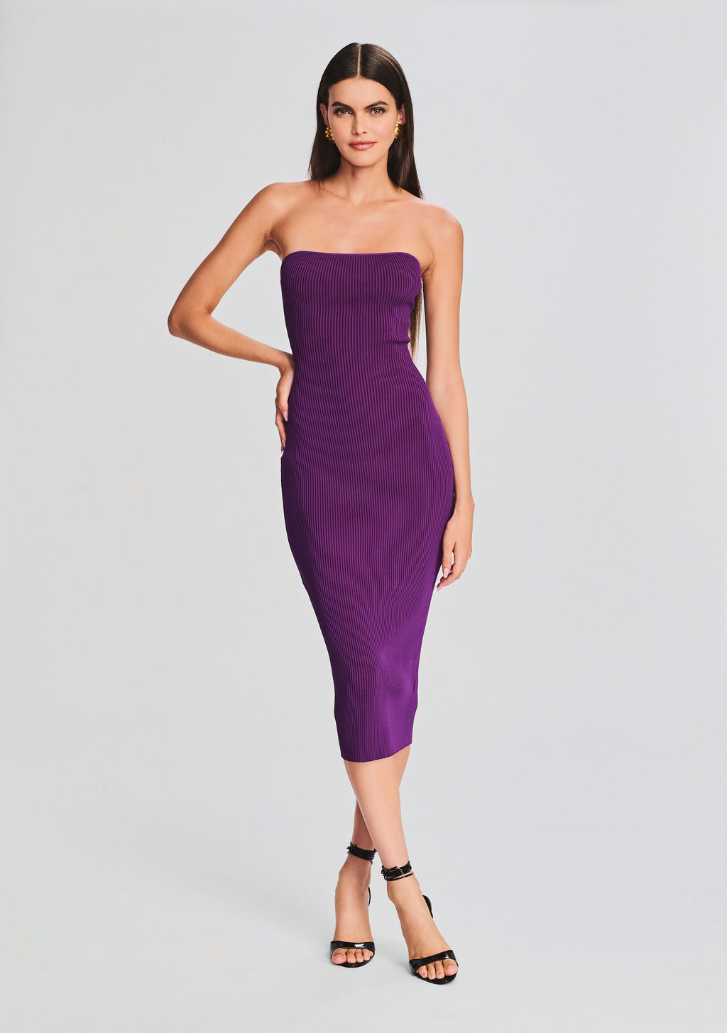 Rosalina Rib Knit Set by SEROYA in Royal Purple, product image 5