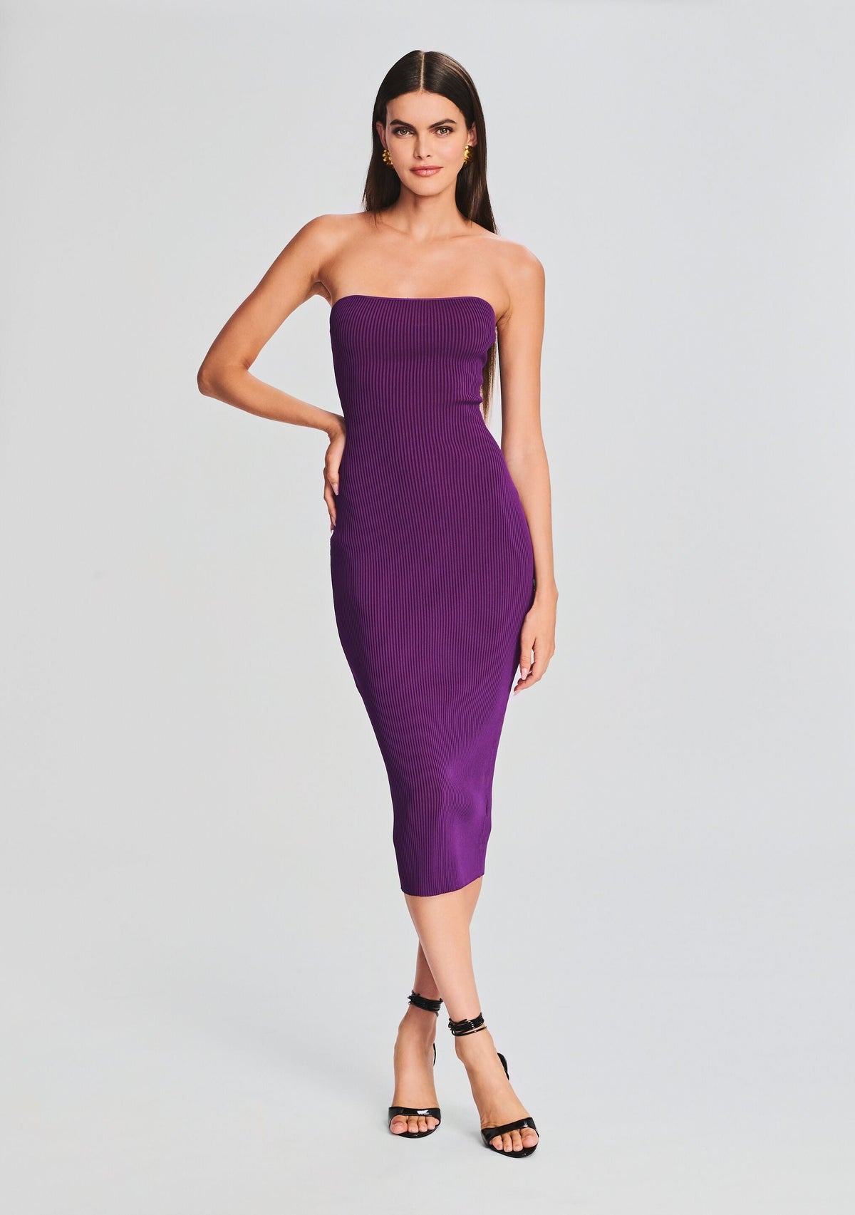 Rosalina Rib Knit Set by SEROYA in Royal Purple, product image 5