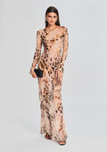 Vienna Silk Dress by retrofête in Vintage Cheetah, product image 1