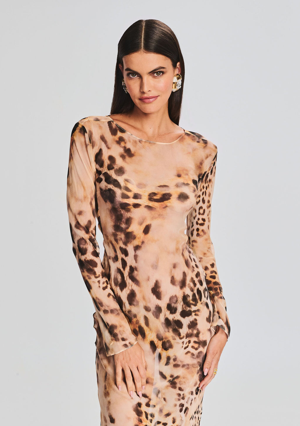 Vienna Silk Dress by retrofête in Vintage Cheetah, product image 2