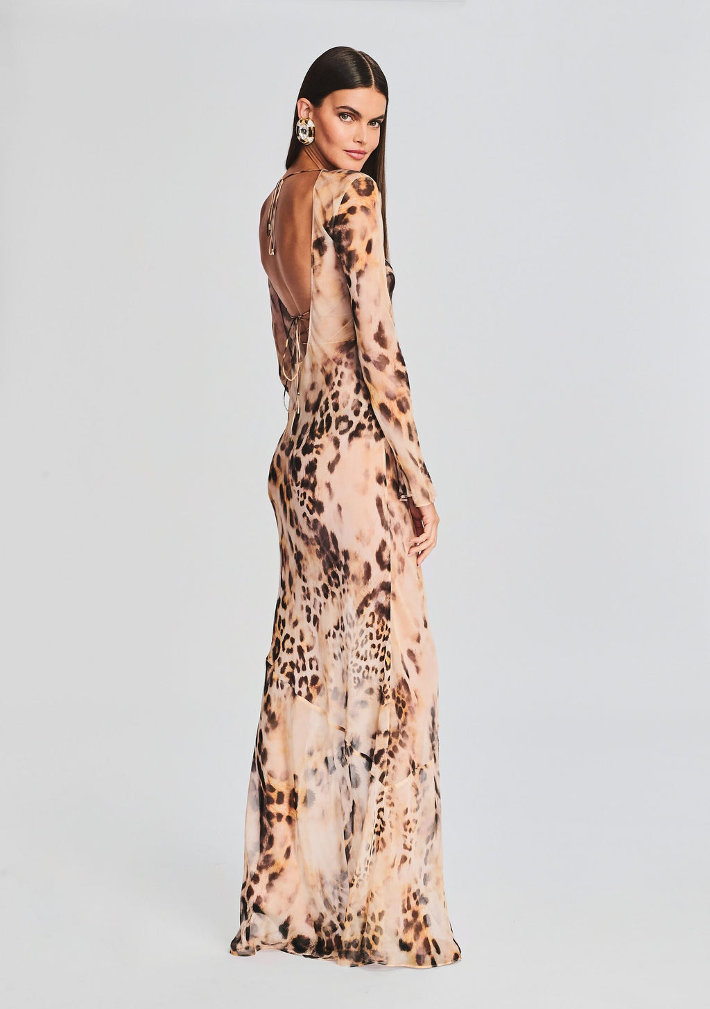 Vienna Silk Dress by retrofête in Vintage Cheetah, product image 3