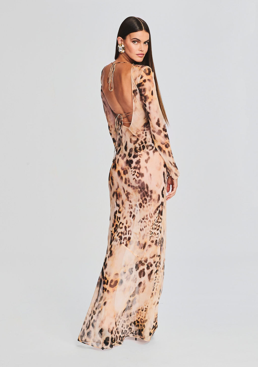 Vienna Silk Dress by retrofête in Vintage Cheetah, product image 4