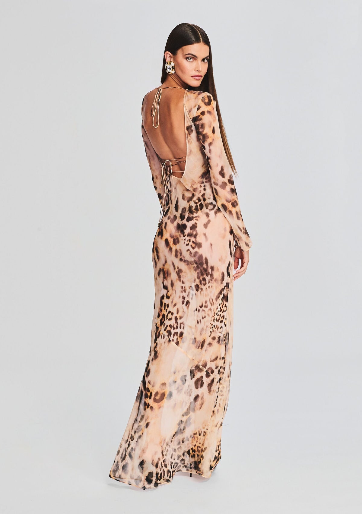Vienna Silk Dress by retrofête in Vintage Cheetah, product image 4