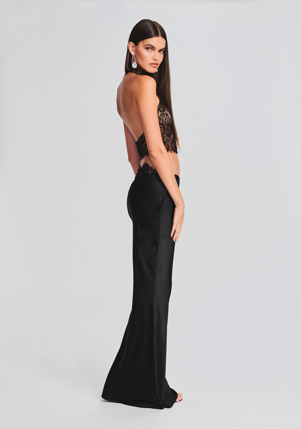 Cecilia Silk Skirt by retrofête in Black, product image 3