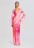 Abira Long Dress by Hemant & Nandita in Pink, product image 1