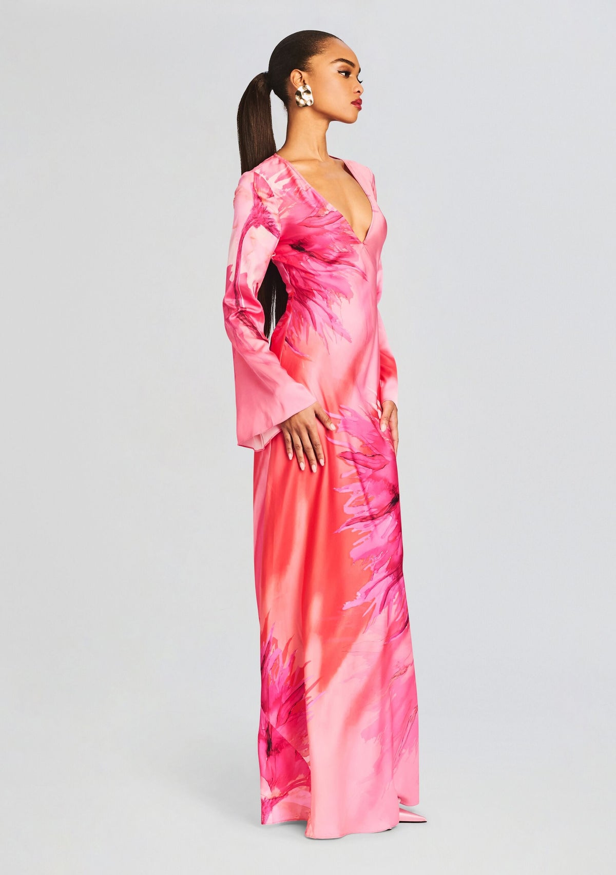 Abira Long Dress by Hemant & Nandita in Pink, product image 3