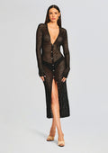Allison Crochet Cardigan by SEROYA in Black, product image 1