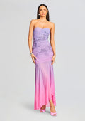 Blake Long Dress by Rococo Sand in Pink and Purple, product image 1