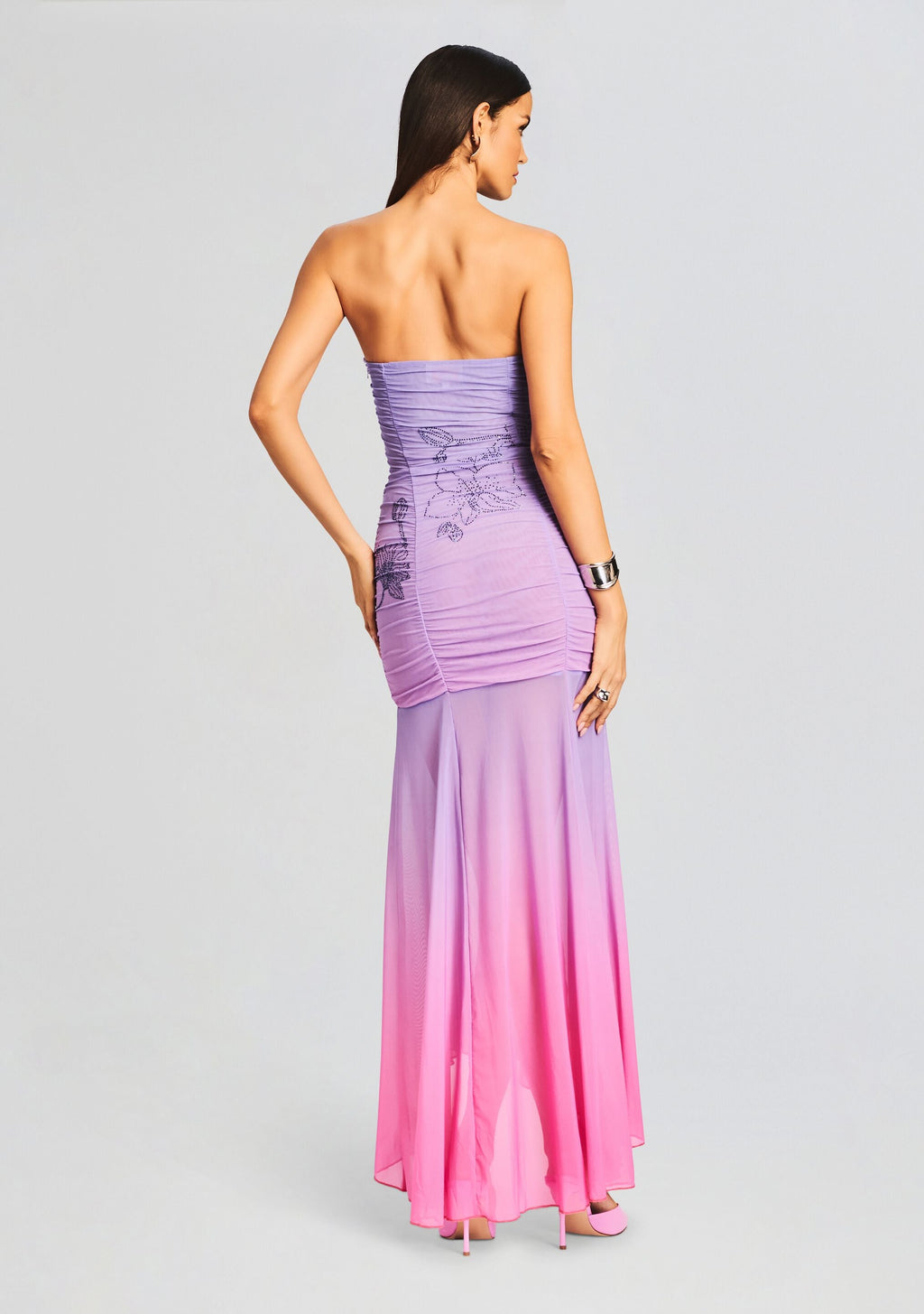 Blake Long Dress by Rococo Sand in Pink and Purple, product image 4