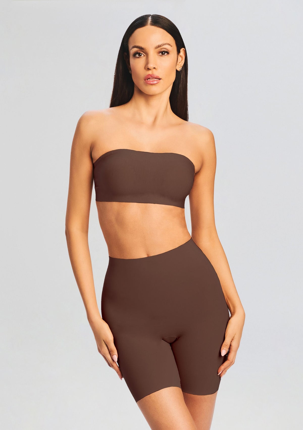 Butter Soft-Support Strapless Bandeau by Commando in Cinnamon, product image 1