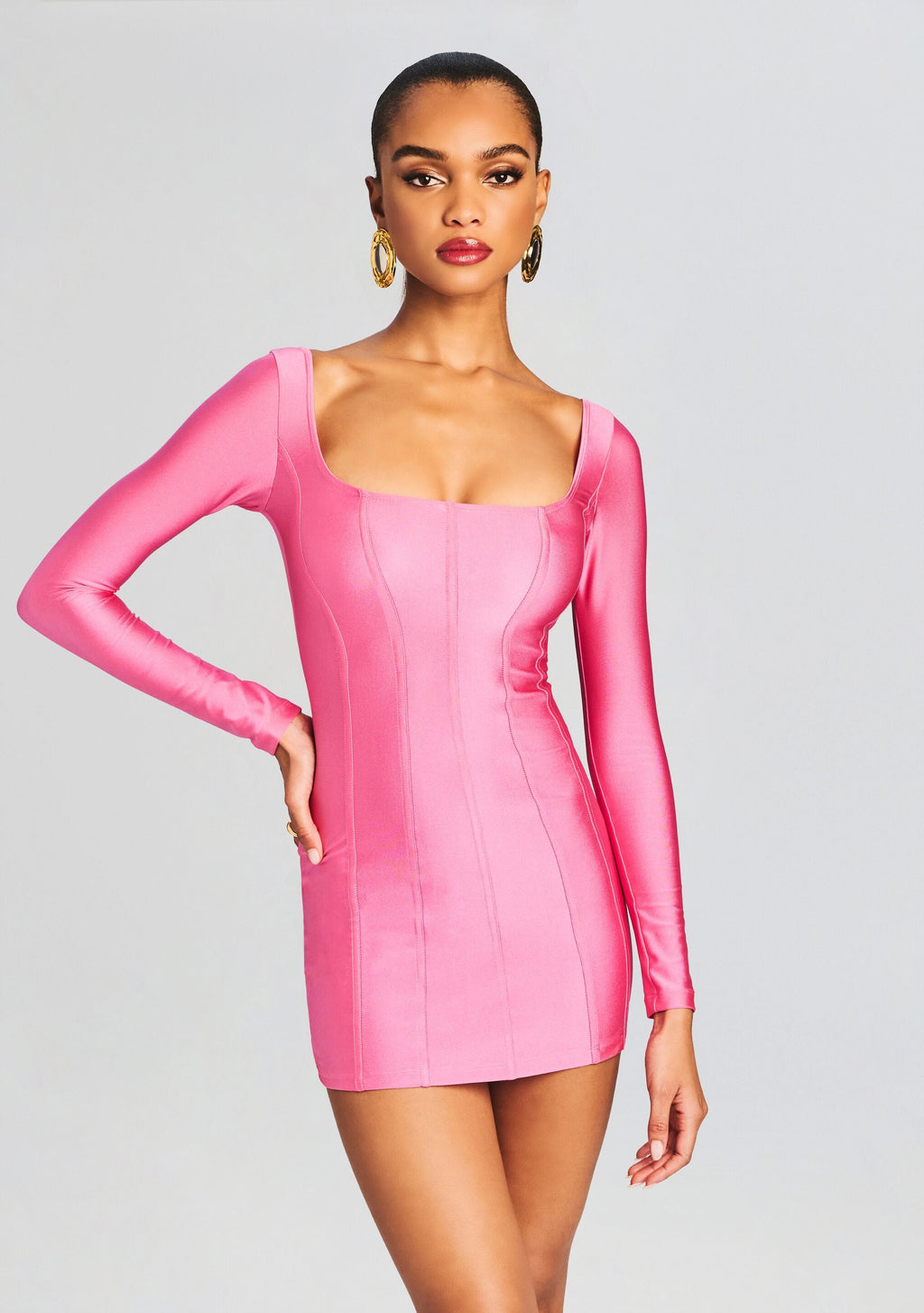 Chiara Lycra Mini Dress by Shani Shemer in Rose Blossom, product image 2