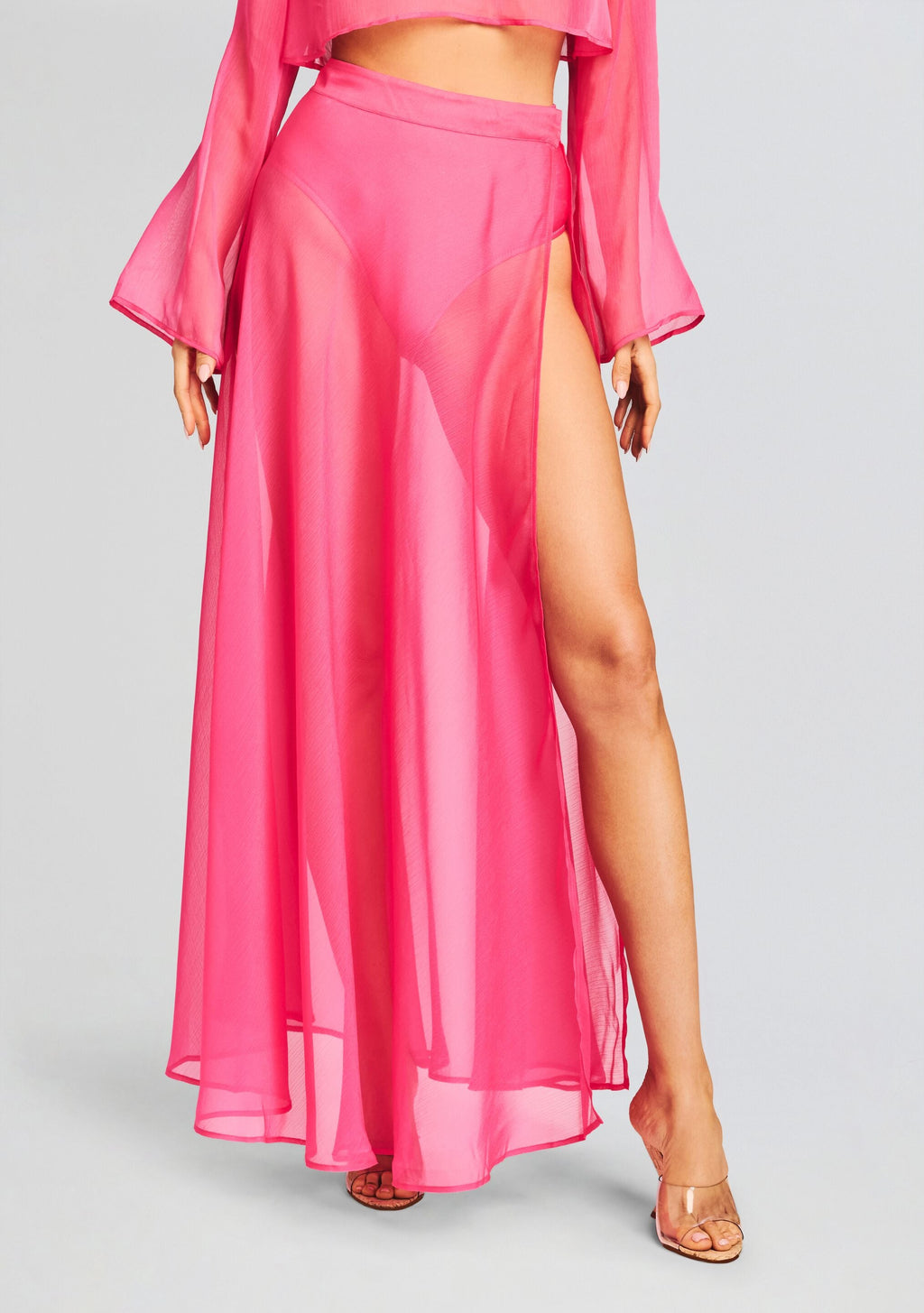 Alaia Long Slit Skirt by Shani Shemer in Rose Blossom, product image 1