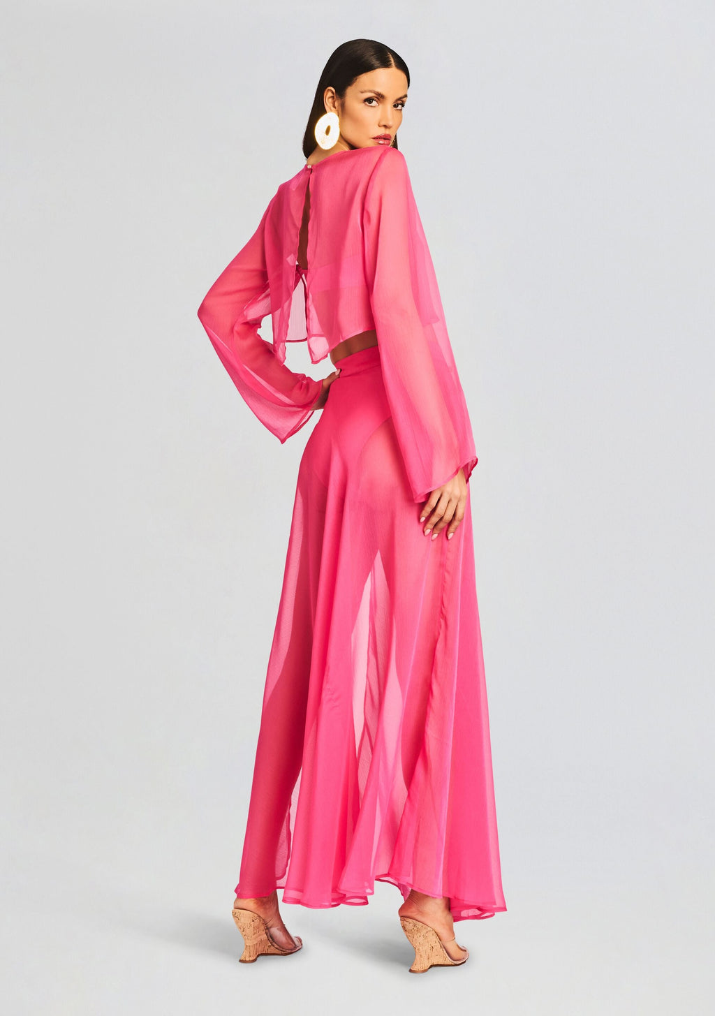 Alaia Long Slit Skirt by Shani Shemer in Rose Blossom, product image 4