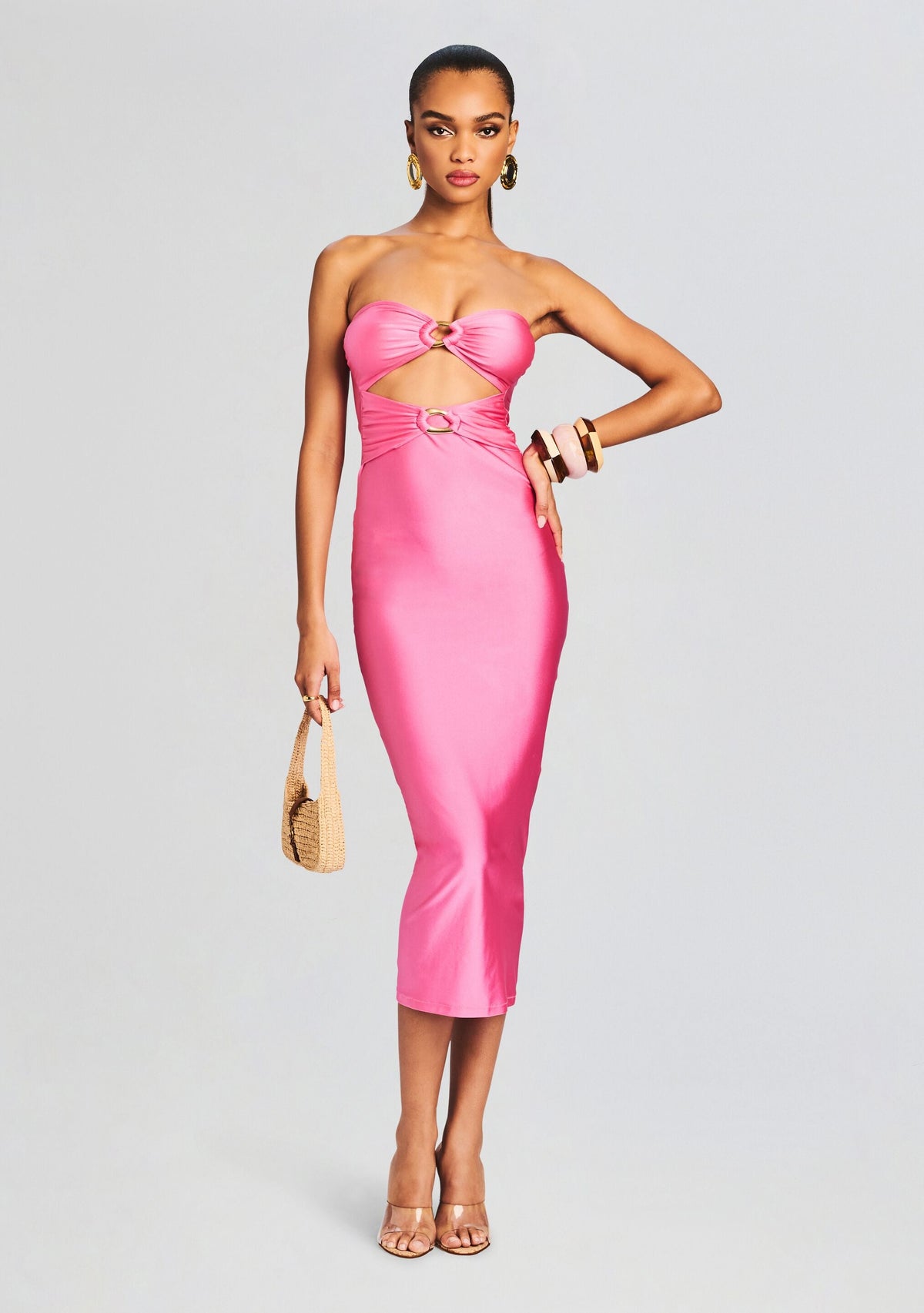 Ida Lycra Midi Dress by Shani Shemer in Rose Blossom, product image 1