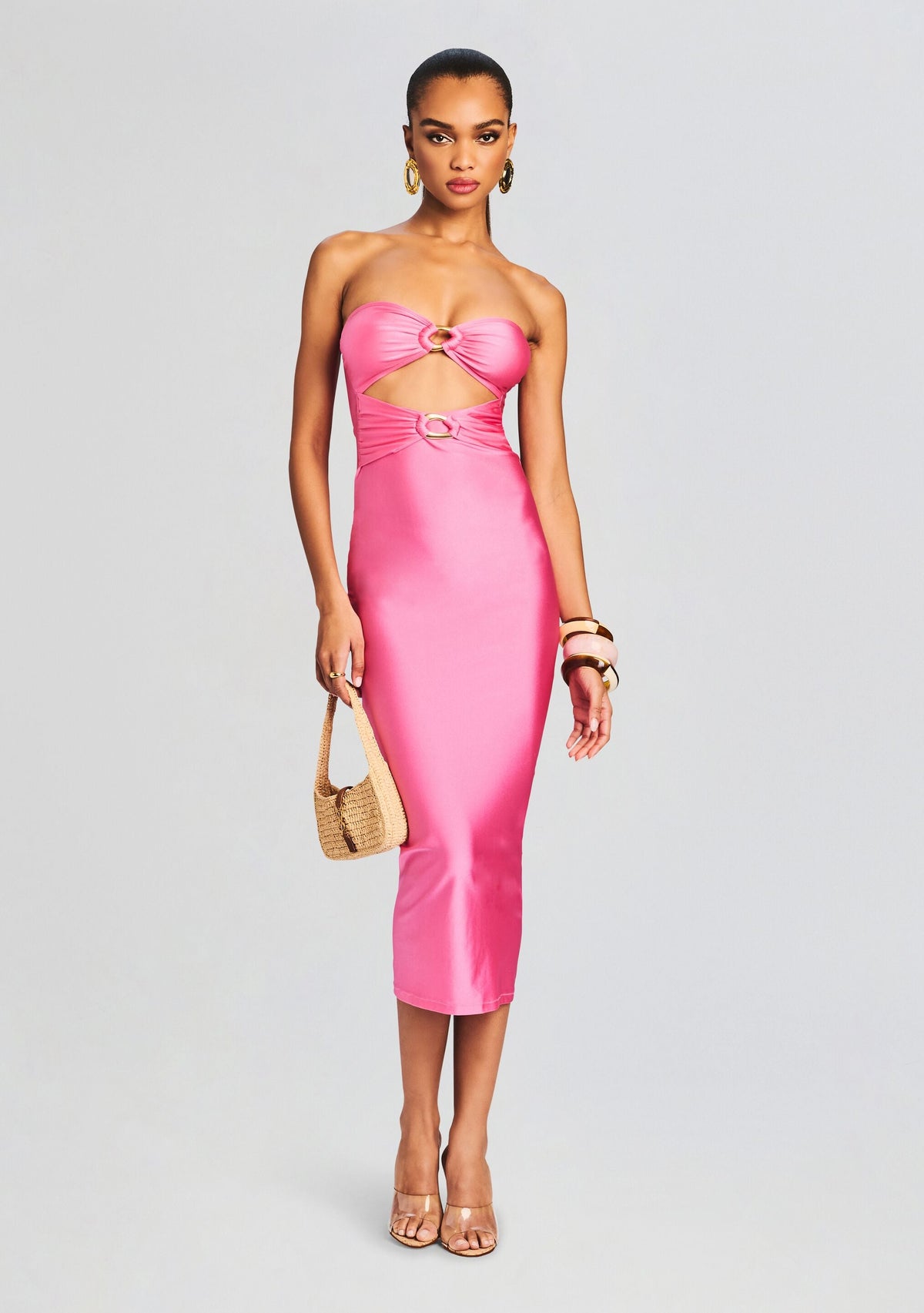 Ida Lycra Midi Dress by Shani Shemer in Rose Blossom, product image 5