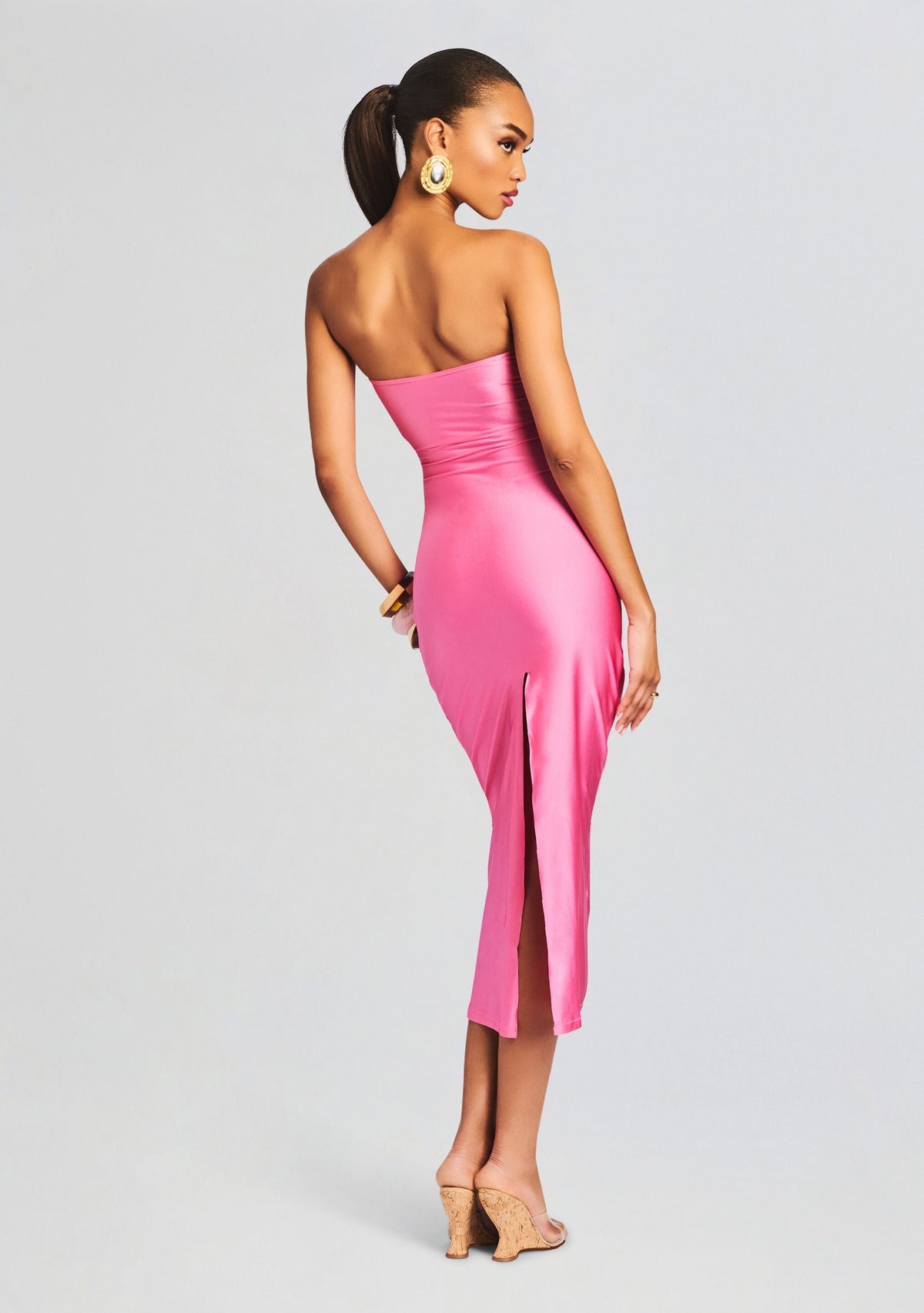 Ida Lycra Midi Dress by Shani Shemer in Rose Blossom, product image 4