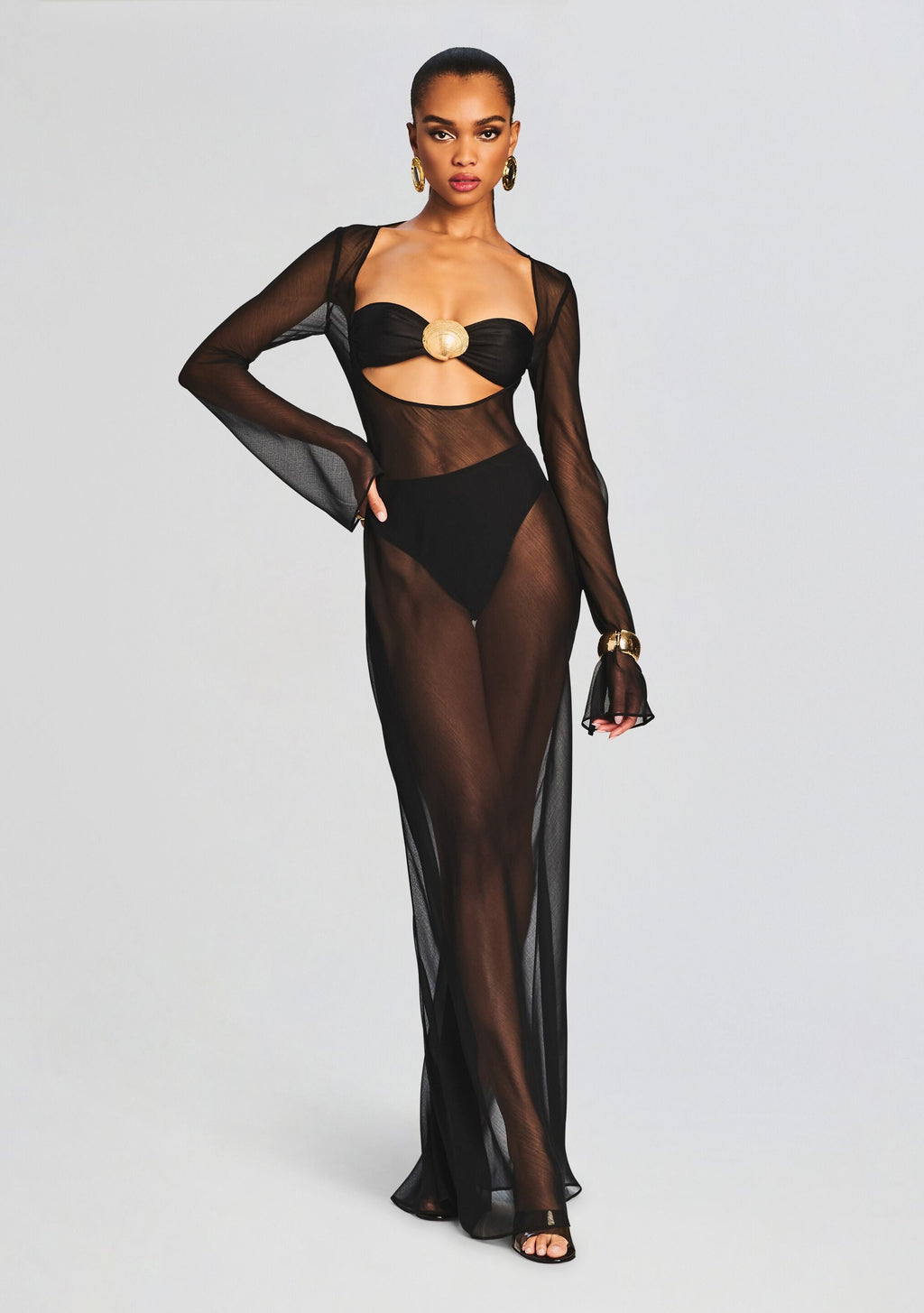 Blanca Maxi Dress by Shani Shemer in Black, product image 2