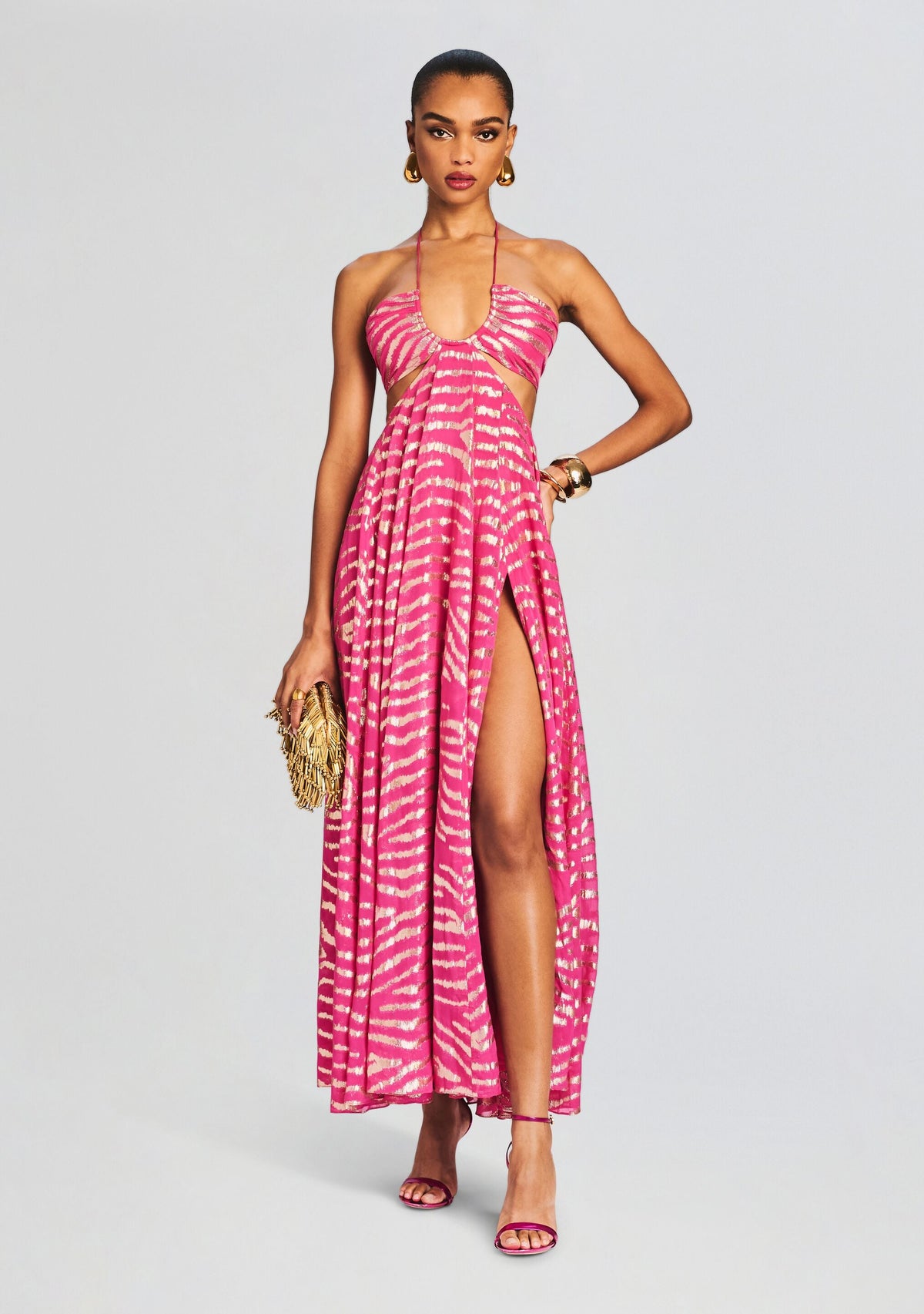 Lara Long Dress by Rococo Sand in Fuschia, product image 1