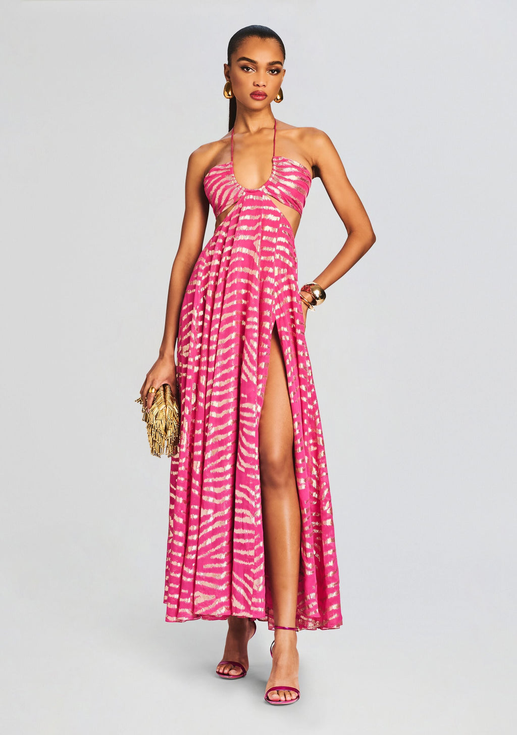 Lara Long Dress by Rococo Sand in Fuschia, product image 5