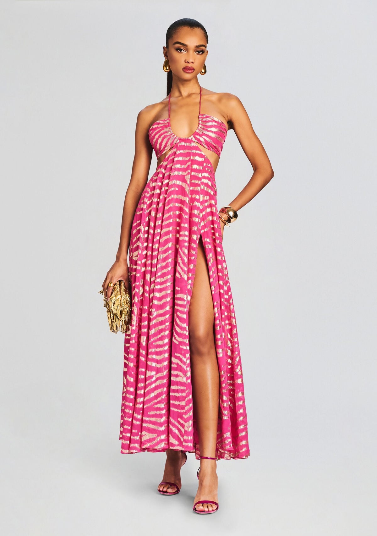 Lara Long Dress by Rococo Sand in Fuschia, product image 5