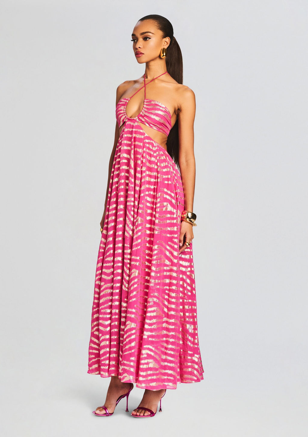 Lara Long Dress by Rococo Sand in Fuschia, product image 3