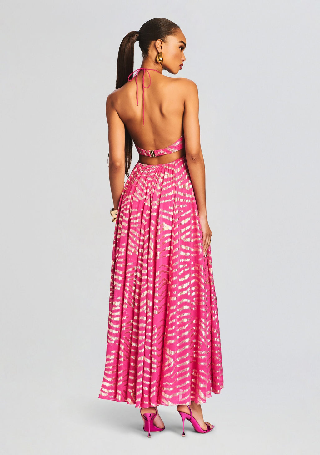 Lara Long Dress by Rococo Sand in Fuschia, product image 4