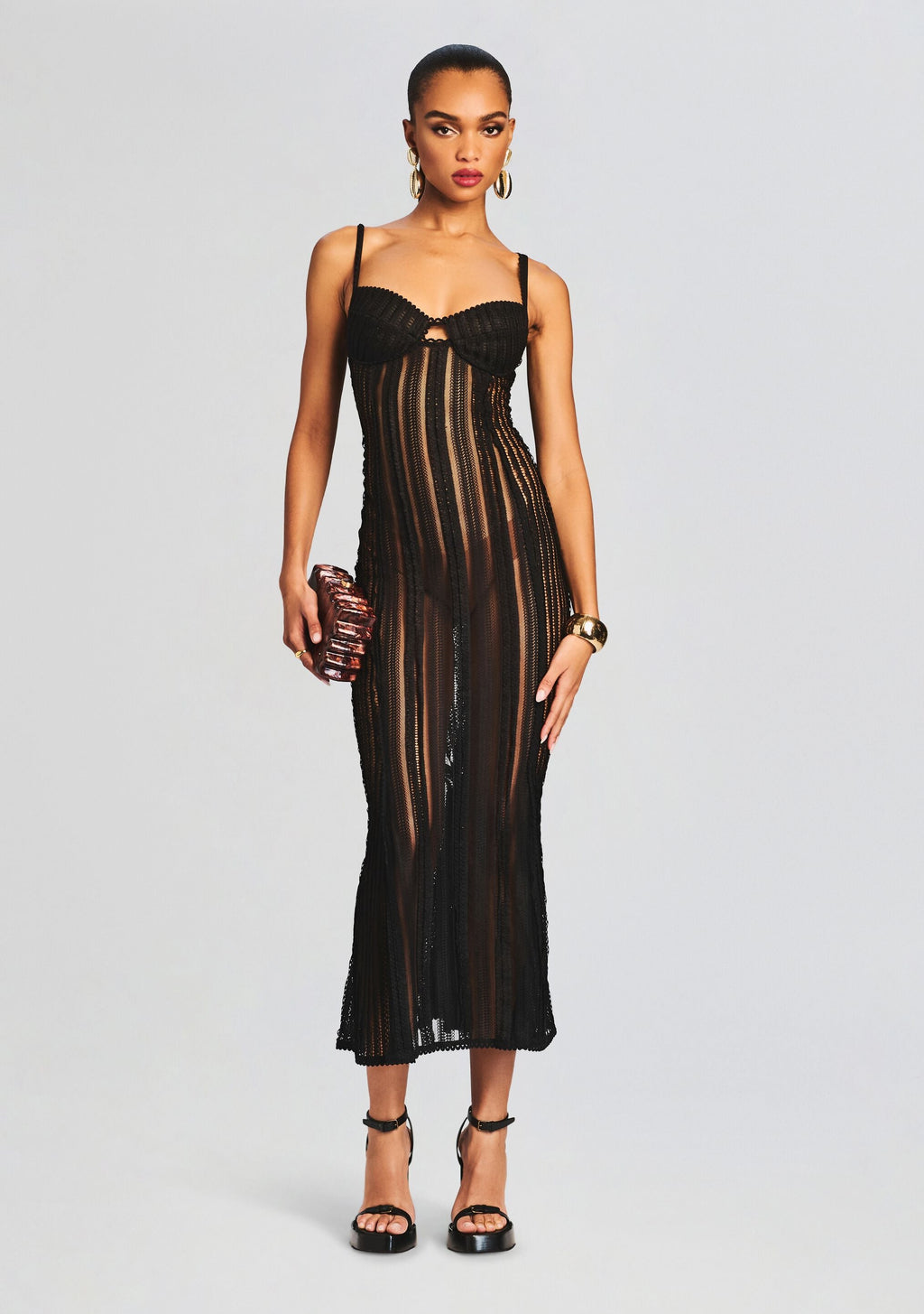Yayay Long Dress by Charo Ruiz in Black Sham, product image 5