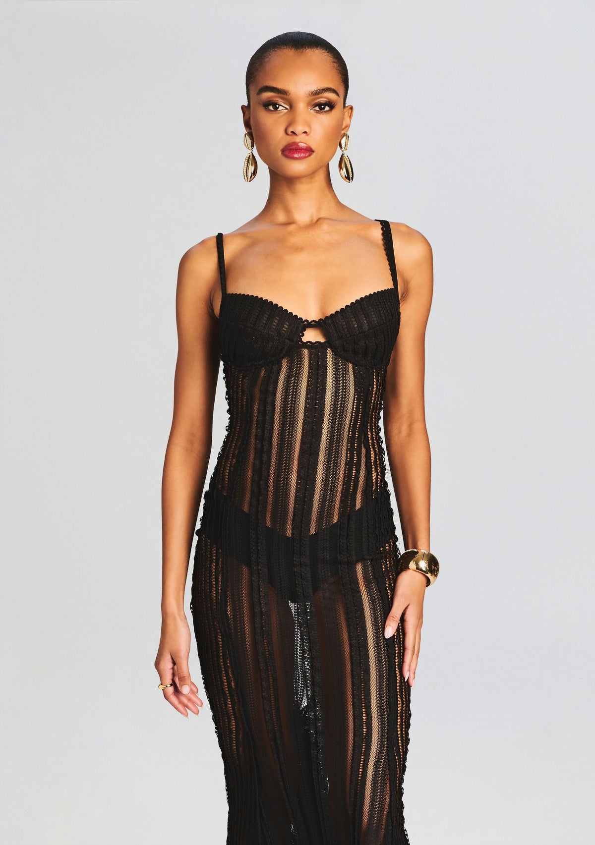 Yayay Long Dress by Charo Ruiz in Black Sham, product image 2