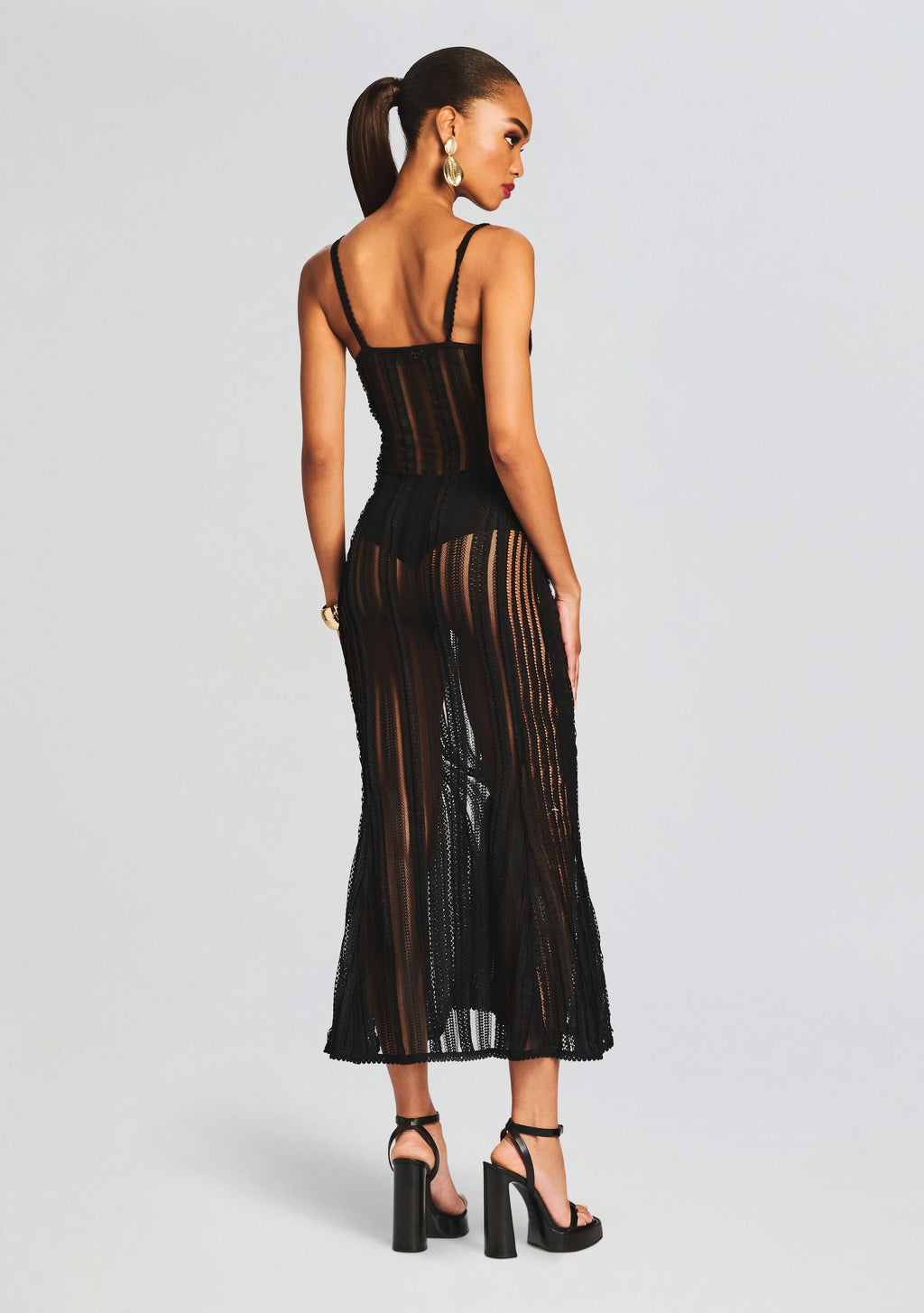 Yayay Long Dress by Charo Ruiz in Black Sham, product image 4
