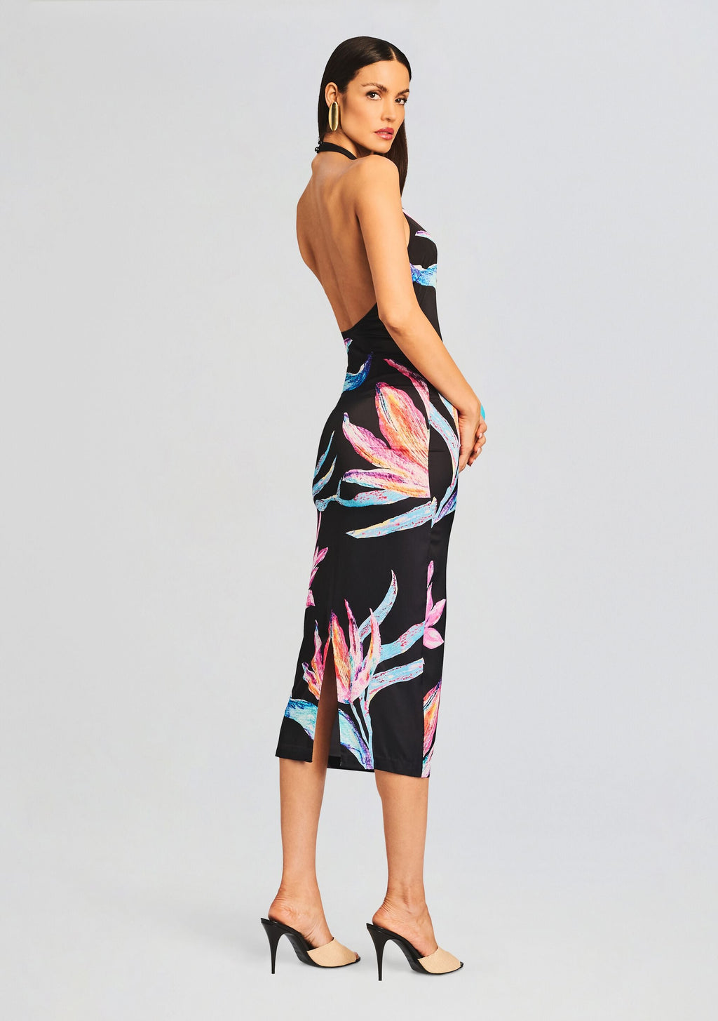 Margo Midi Dress by Rococo Sand in Black, product image 4
