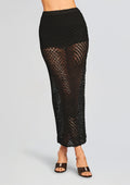 Sandy Crochet Skirt by SEROYA in Black, product image 1